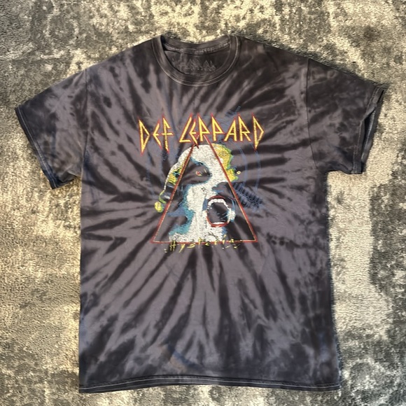 Def Leppard Hysteria Tie Dye Tee Shirt - Picture 2 of 4